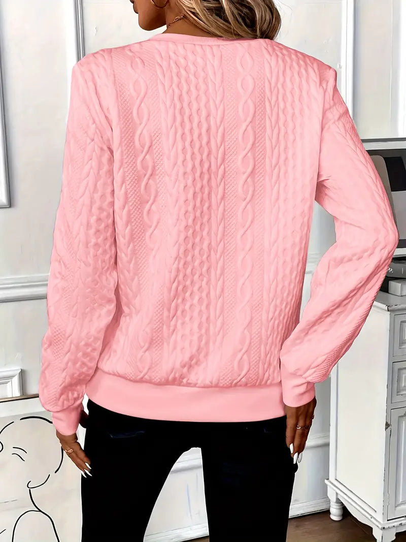 Zip-Front Knit Sweater for Women