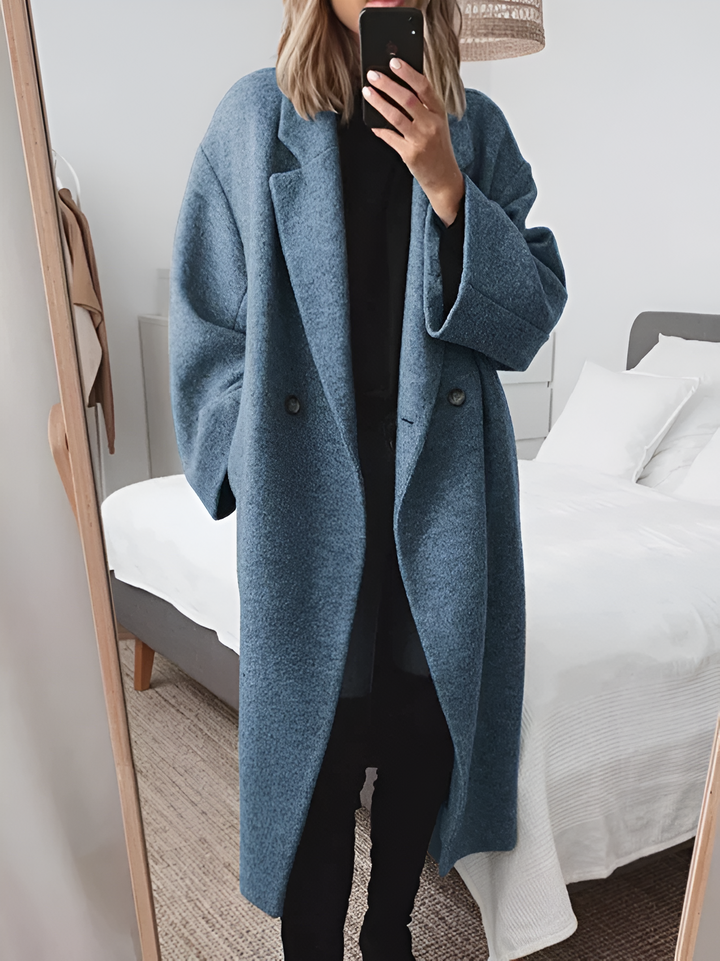 Double-Breasted Oversized Coat for Women