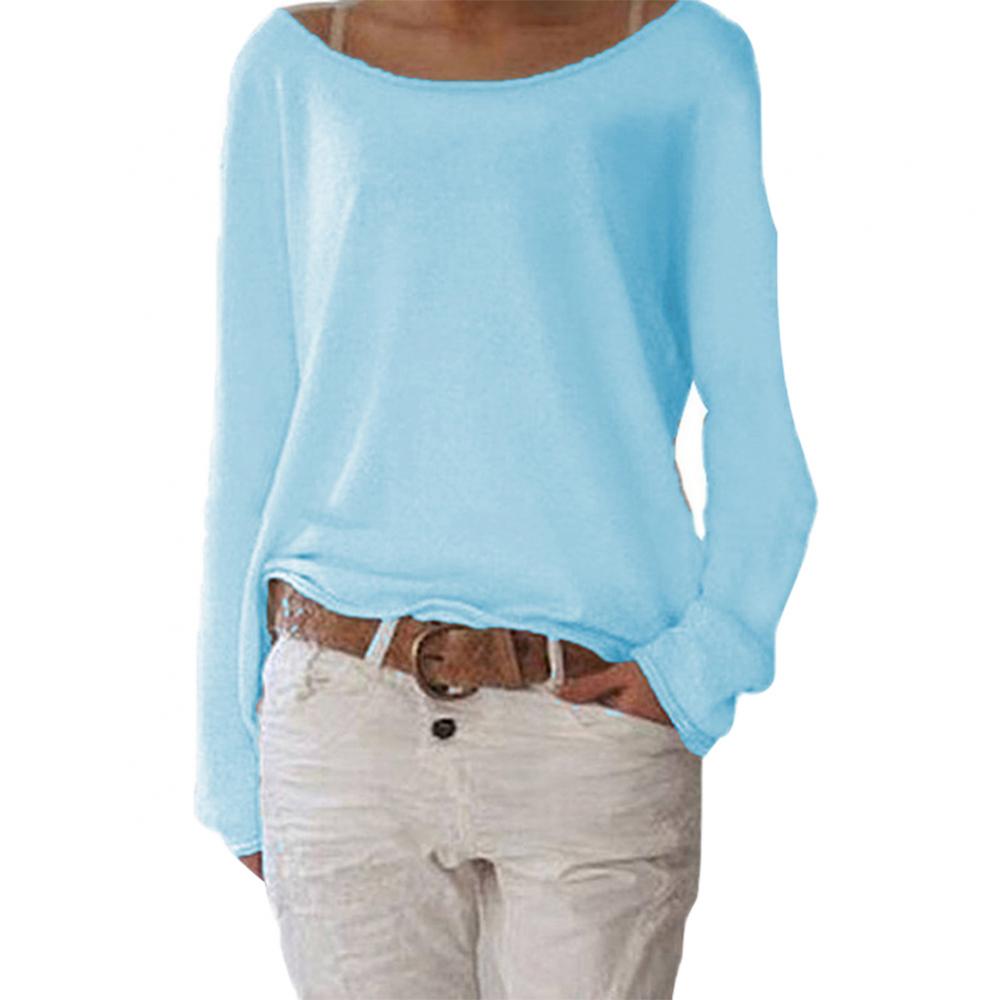 Fine Knit Crew Neck Sweater for Women