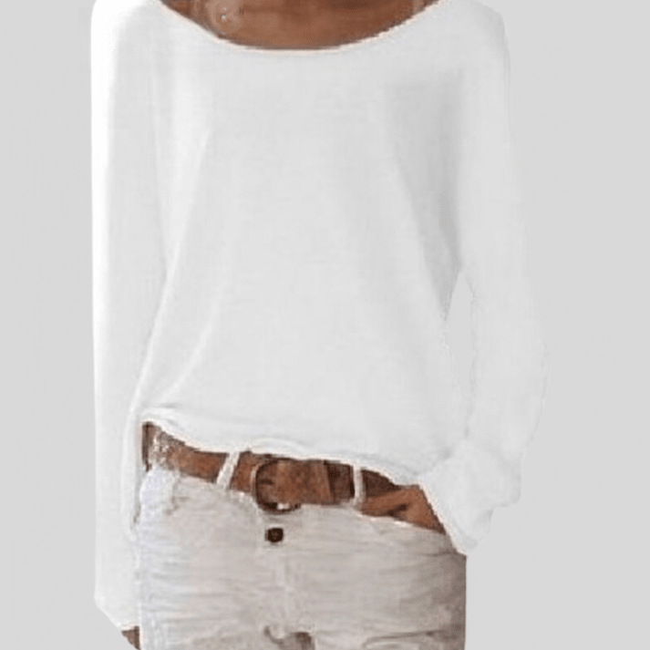 Fine Knit Crew Neck Sweater for Women