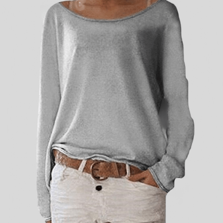 Fine Knit Crew Neck Sweater for Women