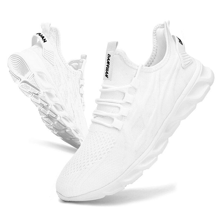 Breathable Mesh Lace-Up Sneakers for Men