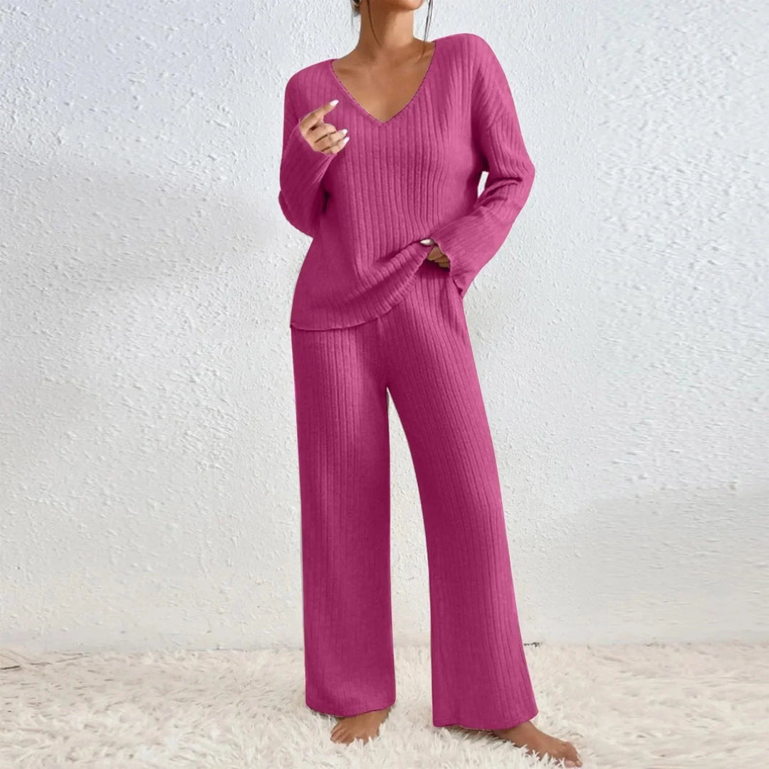 Knit Loungewear Two Piece Set for Women