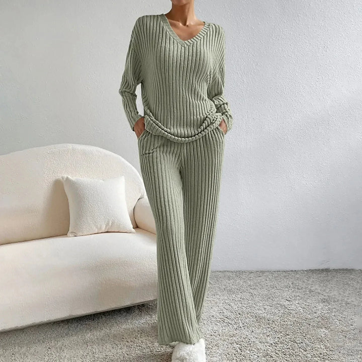Knit Loungewear Two Piece Set for Women