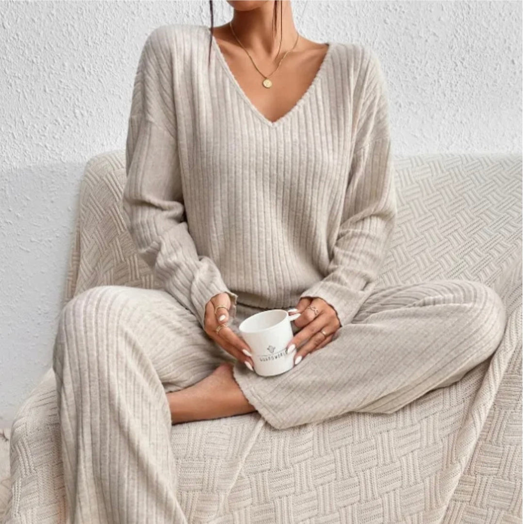 Knit Loungewear Two Piece Set for Women