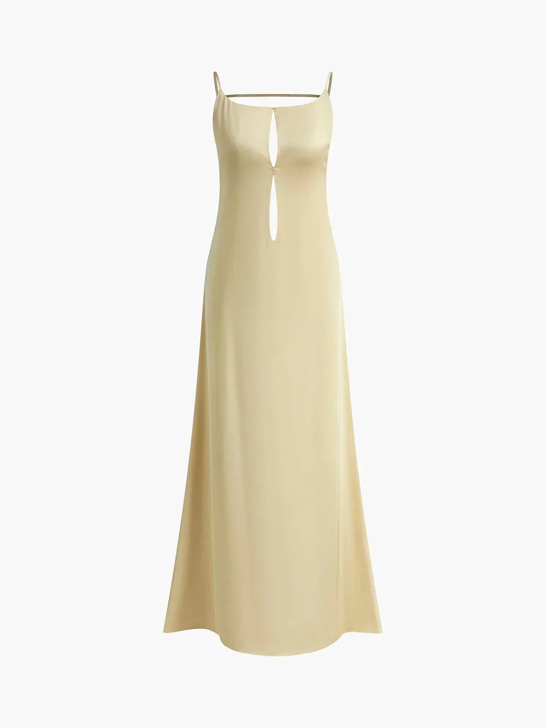 Satin Open-Back Maxi Dress for Women