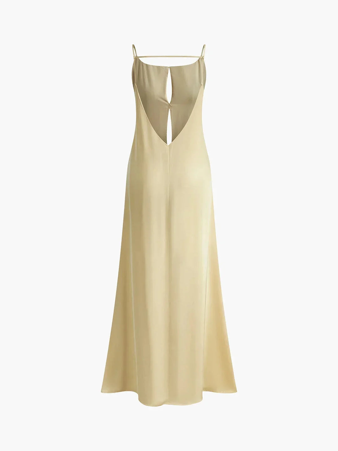 Satin Open-Back Maxi Dress for Women