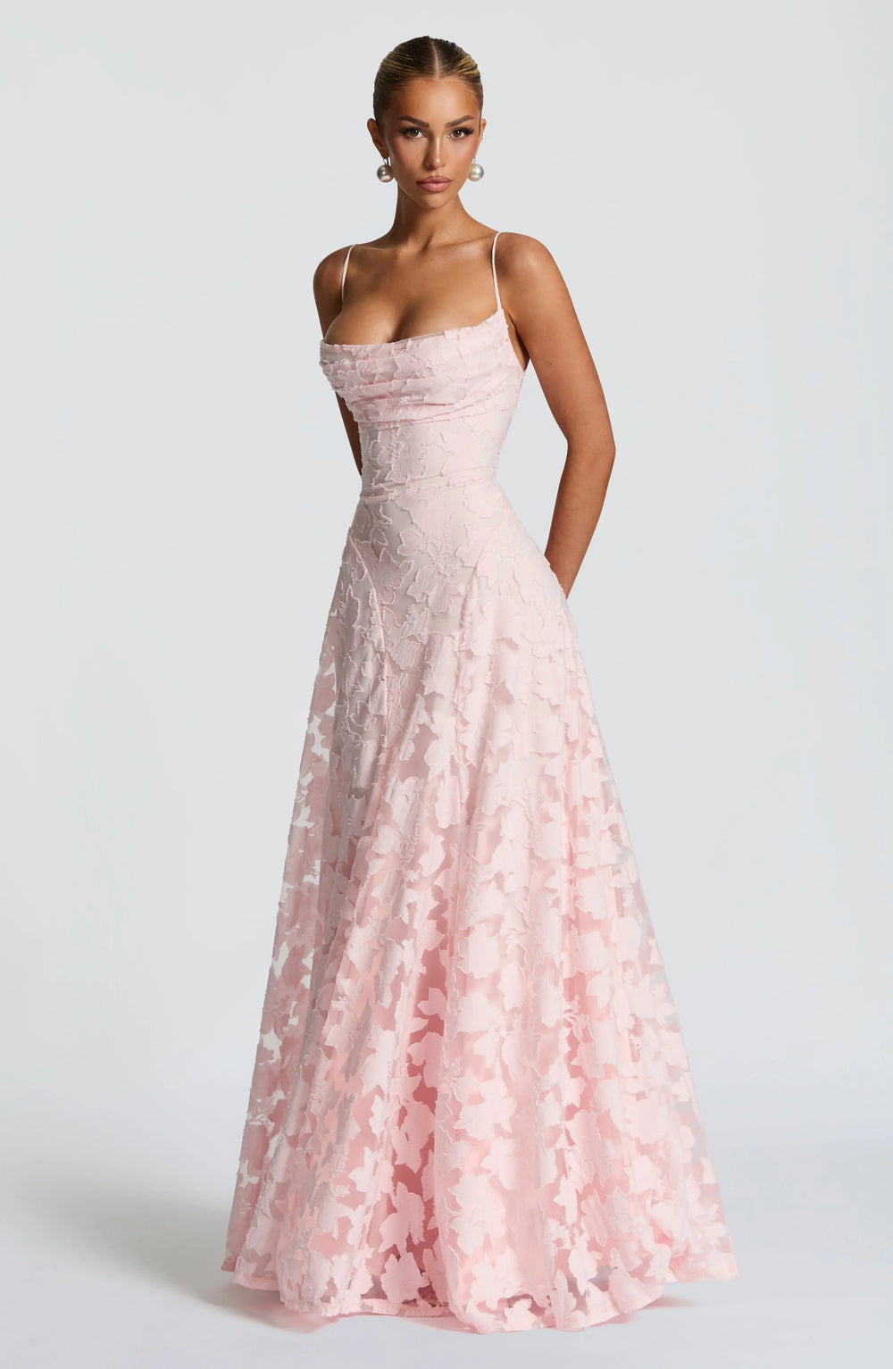 Lace Backless Maxi Evening Dress for Women