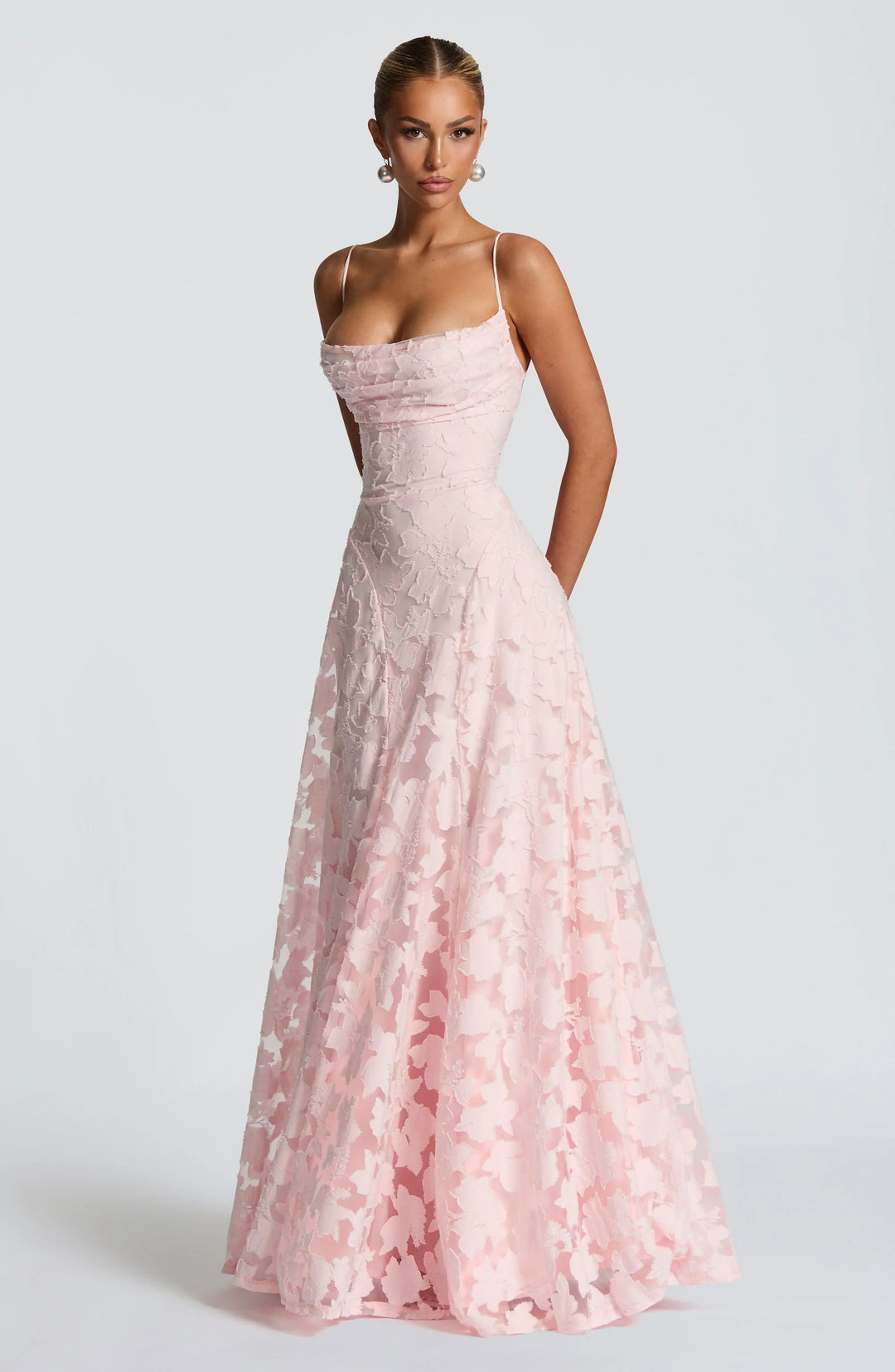 Lace Backless Maxi Evening Dress for Women