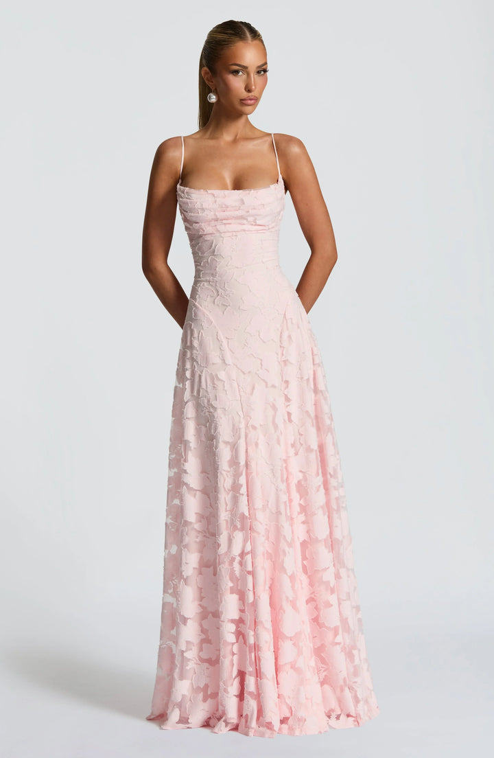 Lace Backless Maxi Evening Dress for Women