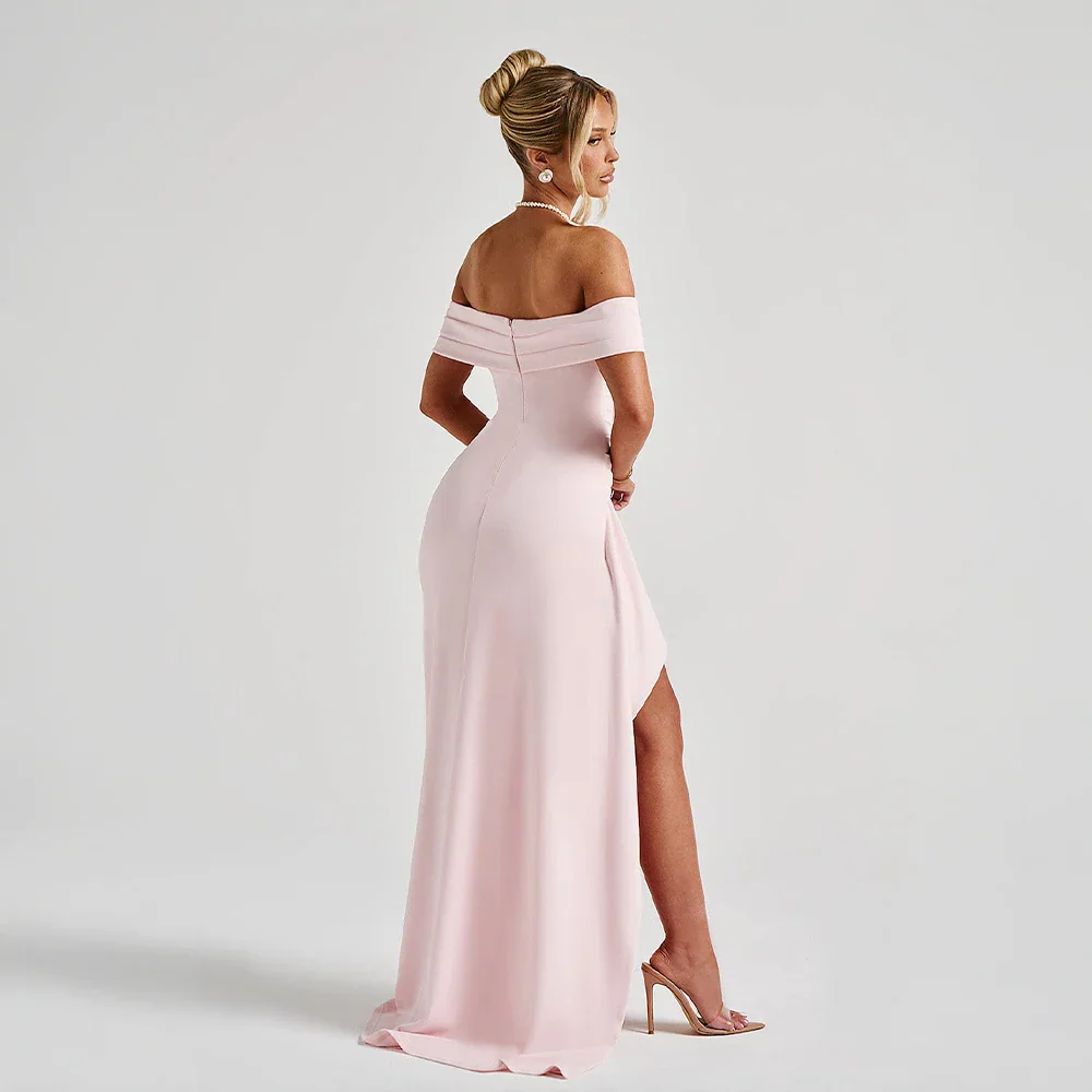 Off Shoulder Maxi Dress with Slit for Women