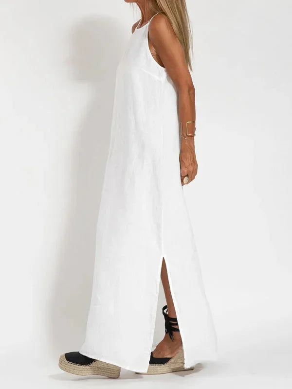 Sleeveless Side-Slit Maxi Dress for Women