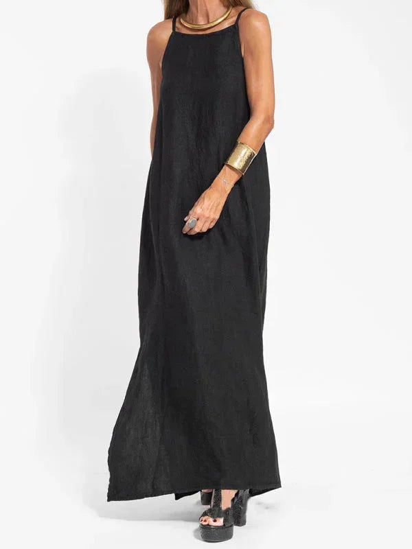 Sleeveless Side-Slit Maxi Dress for Women