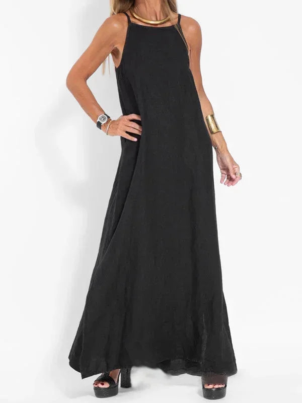 Sleeveless Side-Slit Maxi Dress for Women