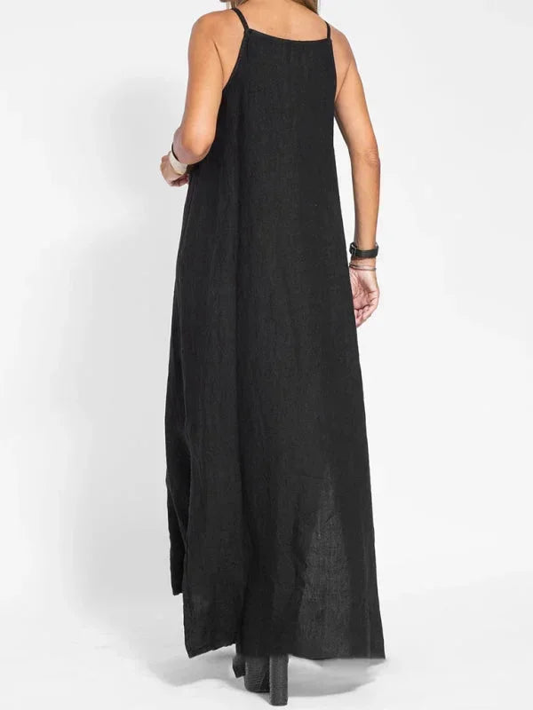 Sleeveless Side-Slit Maxi Dress for Women