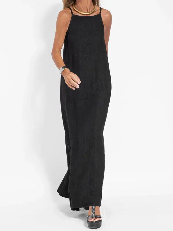 Sleeveless Side-Slit Maxi Dress for Women