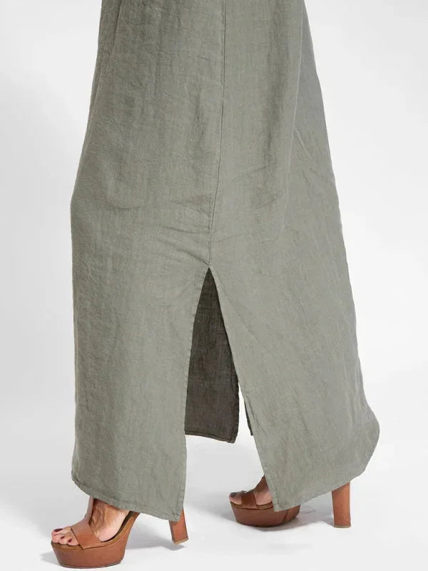 Sleeveless Side-Slit Maxi Dress for Women