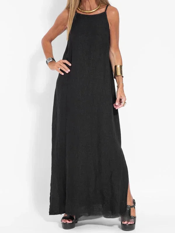 Sleeveless Side-Slit Maxi Dress for Women