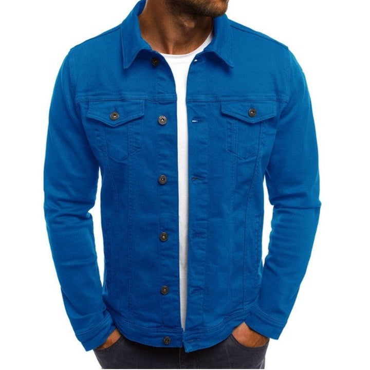 Relaxed Fit Casual Denim Jacket for Men