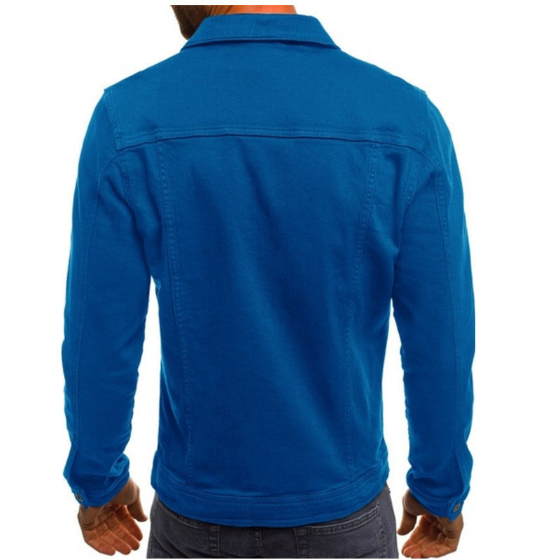 Relaxed Fit Casual Denim Jacket for Men