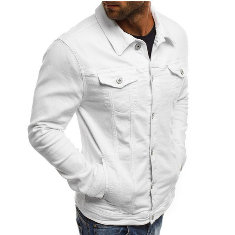 Relaxed Fit Casual Denim Jacket for Men