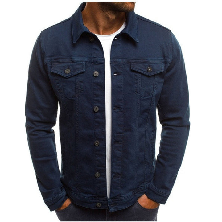 Relaxed Fit Casual Denim Jacket for Men