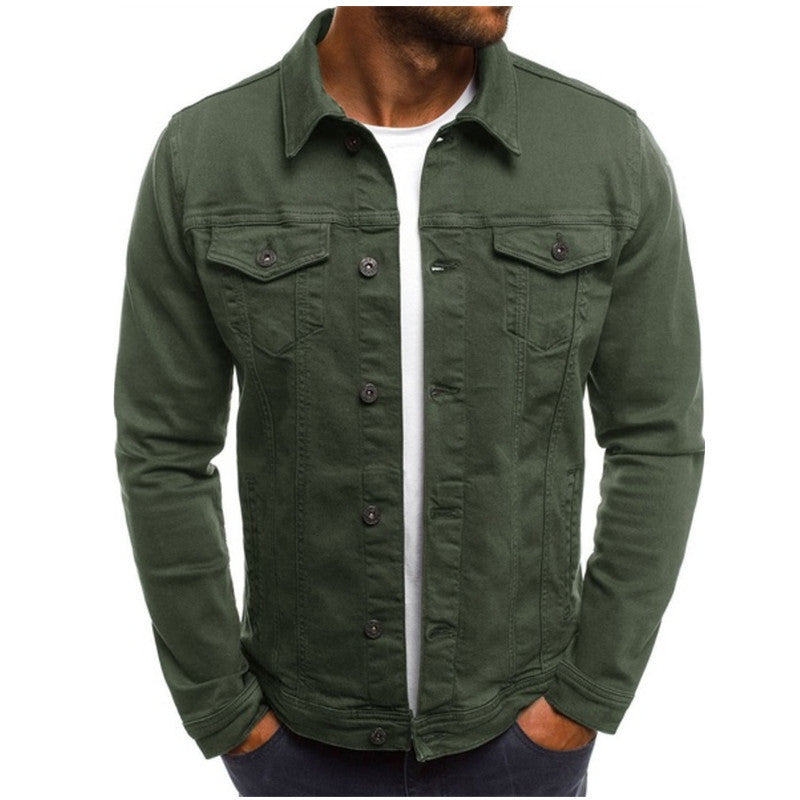 Relaxed Fit Casual Denim Jacket for Men