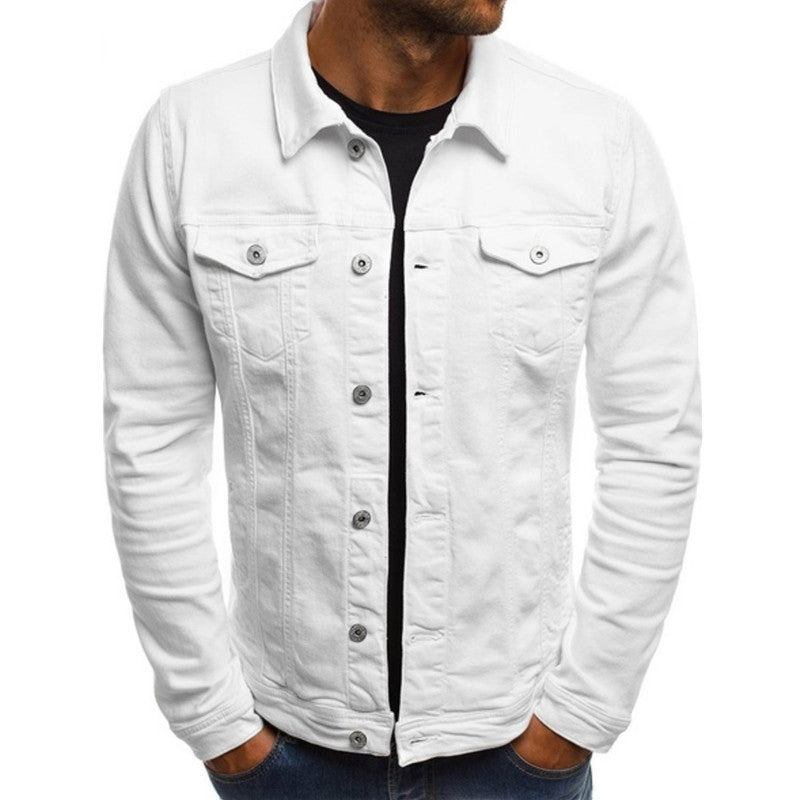 Relaxed Fit Casual Denim Jacket for Men