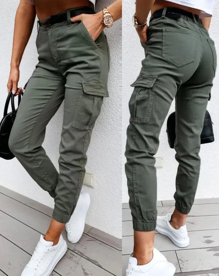 Cargo Pants with Multiple Pockets for Women
