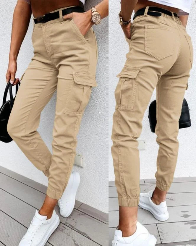 Cargo Pants with Multiple Pockets for Women