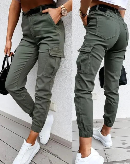 Cargo Pants with Multiple Pockets for Women
