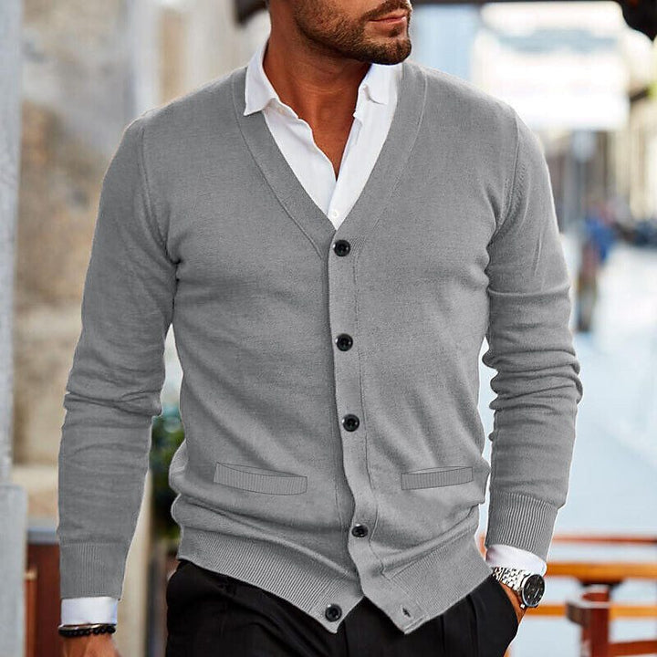 Sleeveless Button Knit Vest for Men