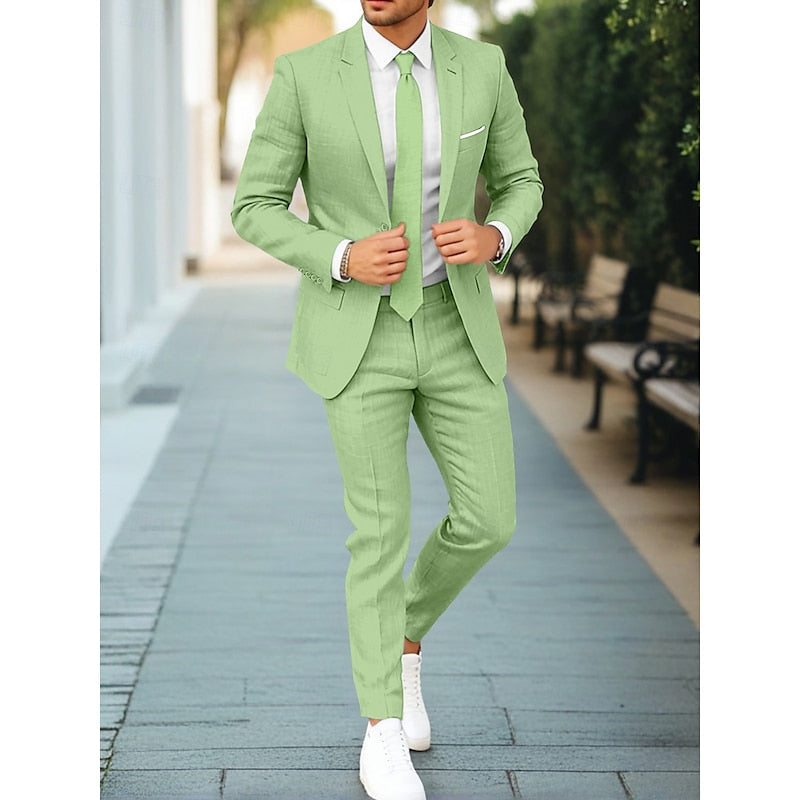 Casual 2-Piece Suit Set for Men