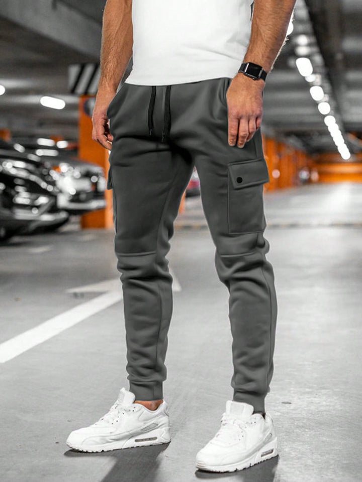 Drawstring Cargo Jogger Trousers for Men