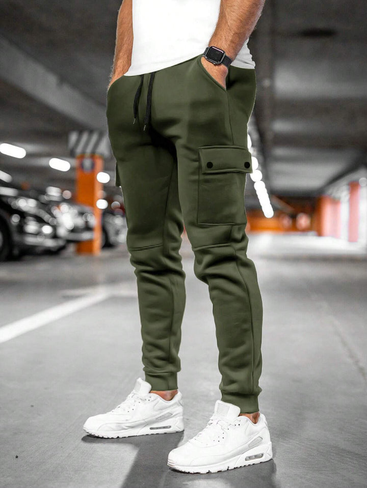 Drawstring Cargo Jogger Trousers for Men