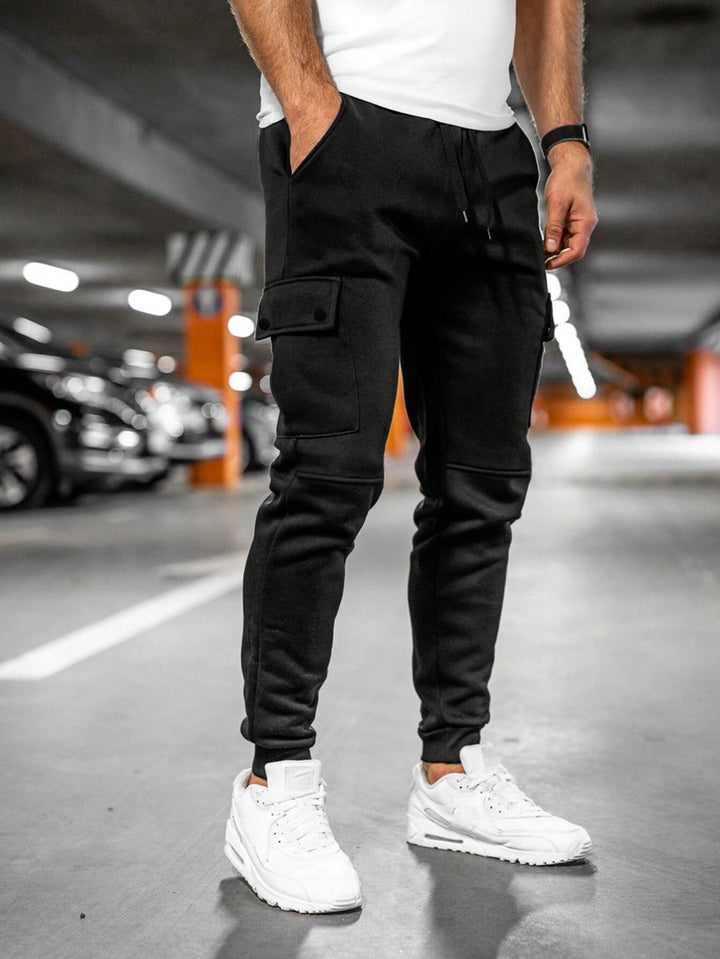 Drawstring Cargo Jogger Trousers for Men