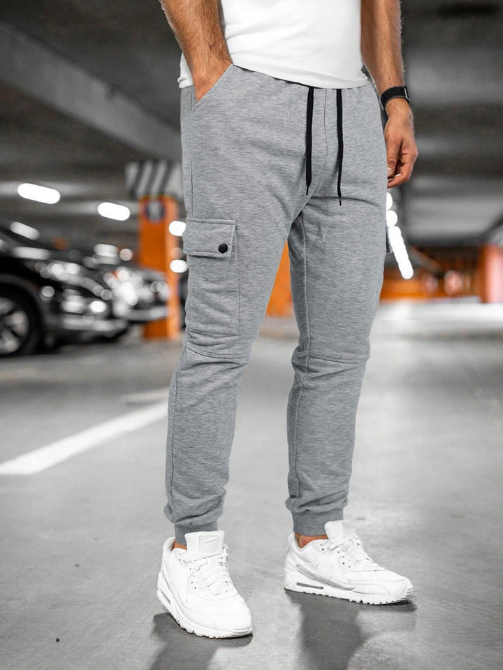Drawstring Cargo Jogger Trousers for Men