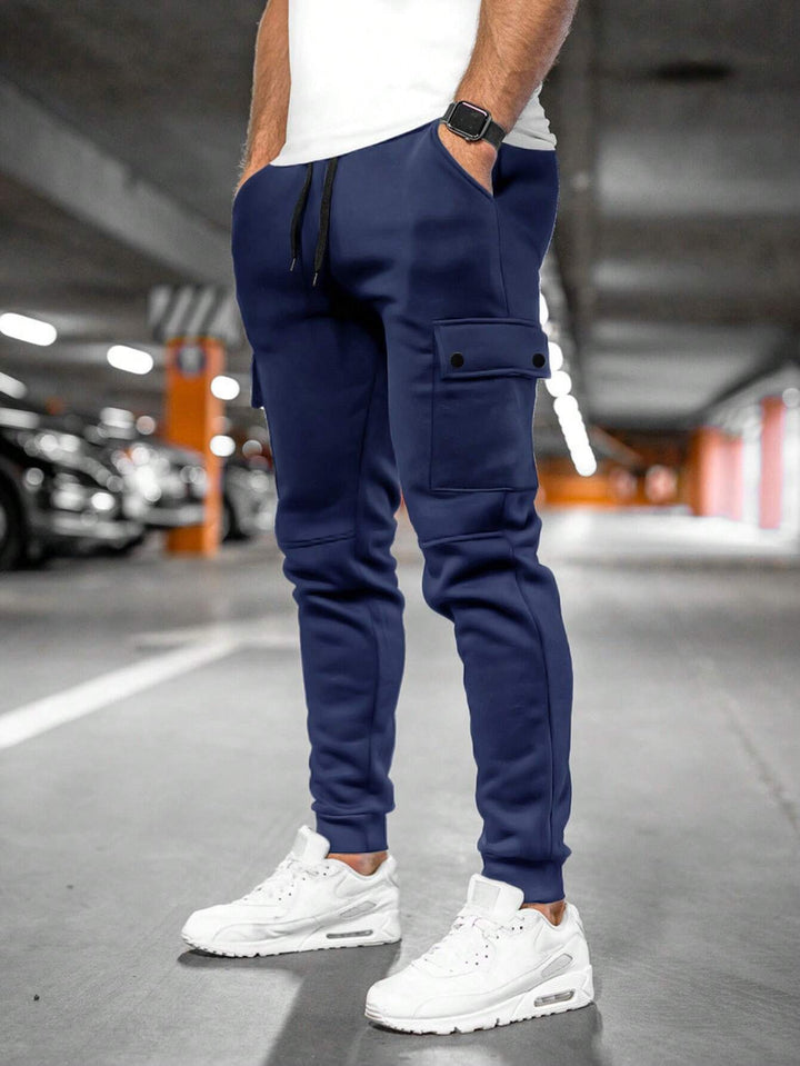 Drawstring Cargo Jogger Trousers for Men