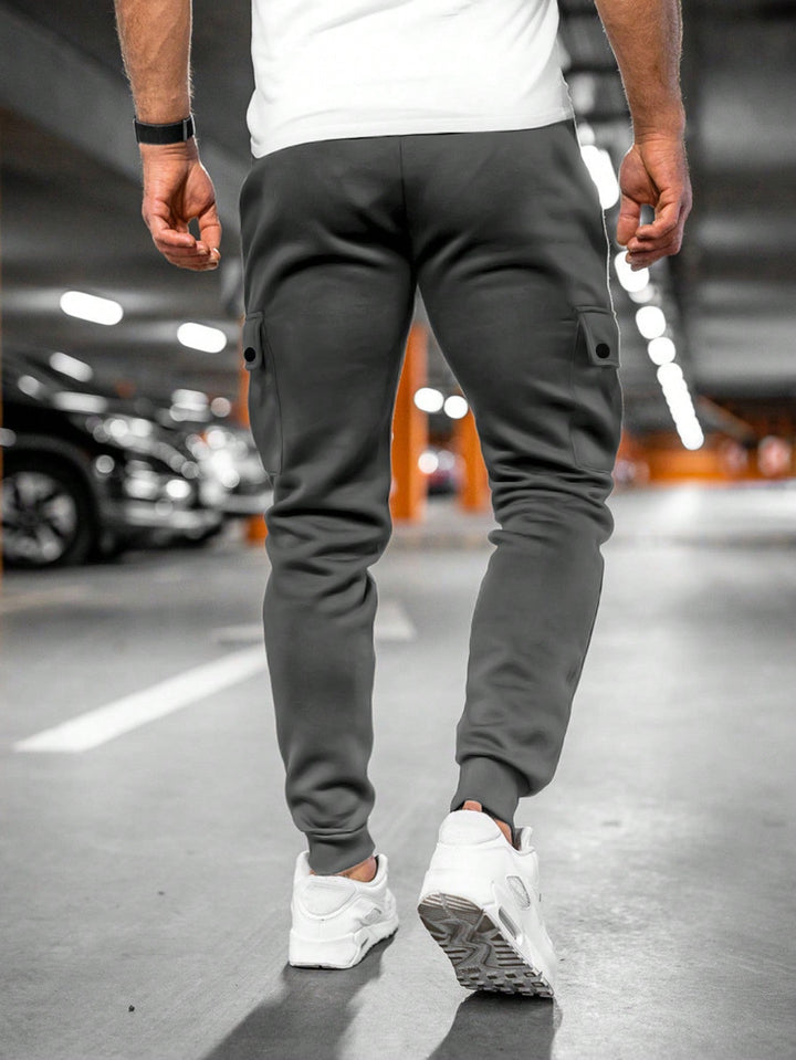 Drawstring Cargo Jogger Trousers for Men