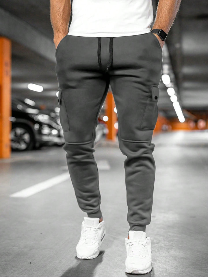 Drawstring Cargo Jogger Trousers for Men