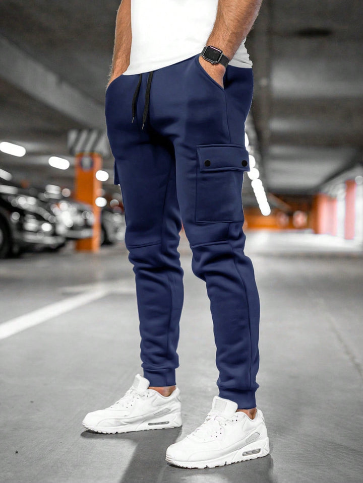 Drawstring Cargo Jogger Trousers for Men