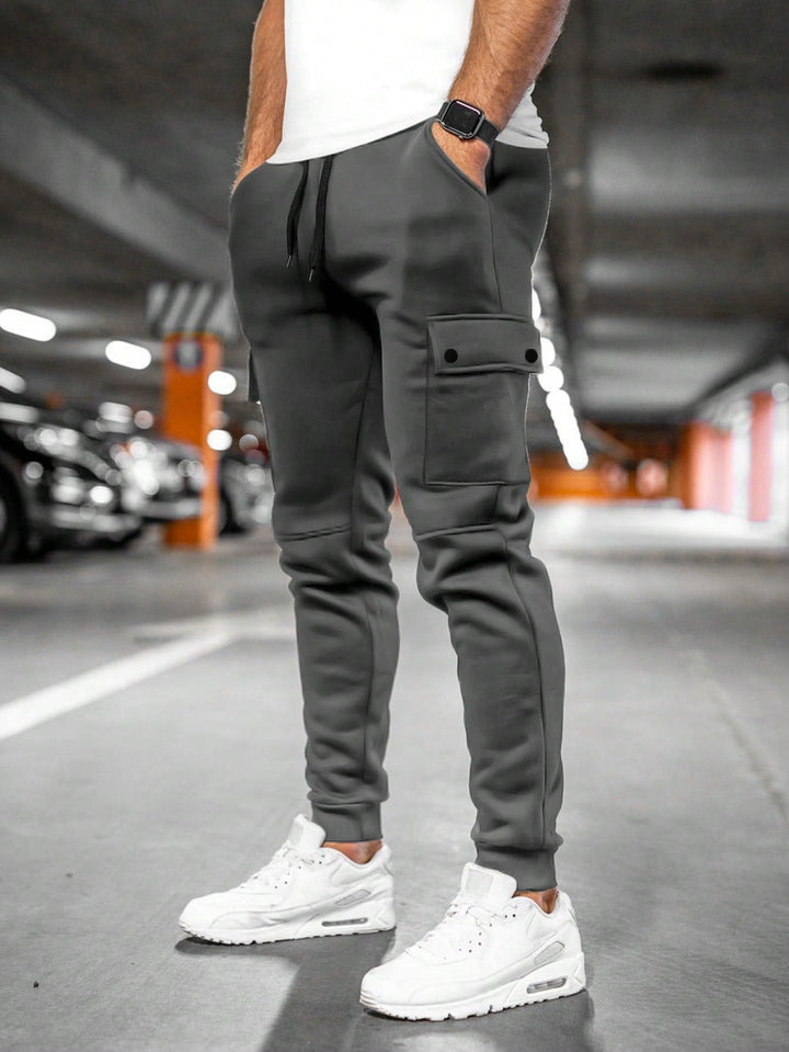 Drawstring Cargo Jogger Trousers for Men