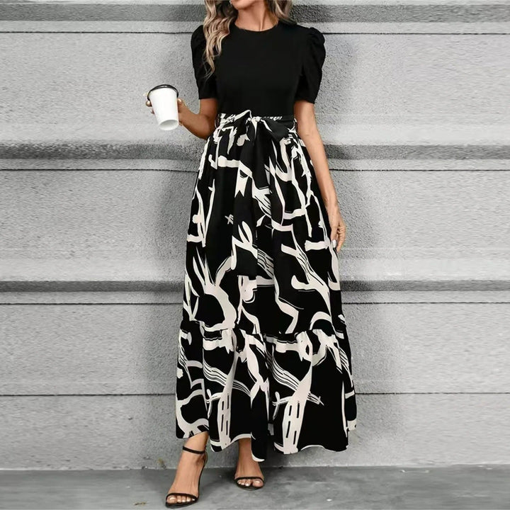 Floral Tie-Waist Midi Dress for Women