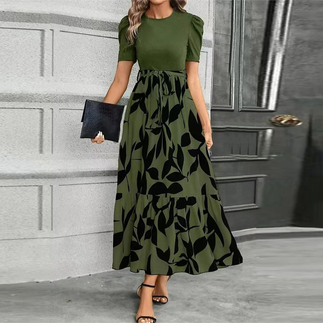 Floral Tie-Waist Midi Dress for Women