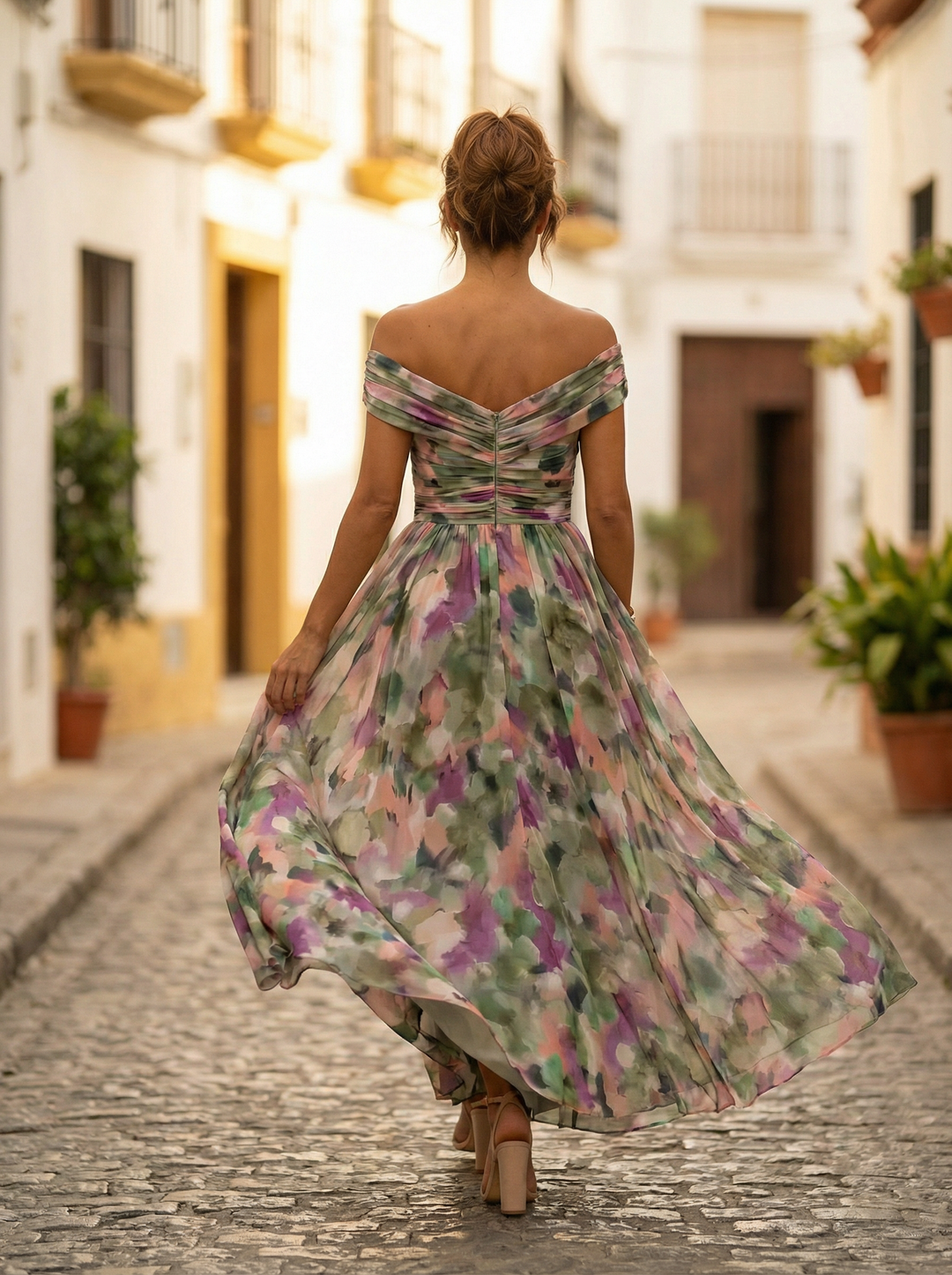 Off-Shoulder Maxi Dress for Women
