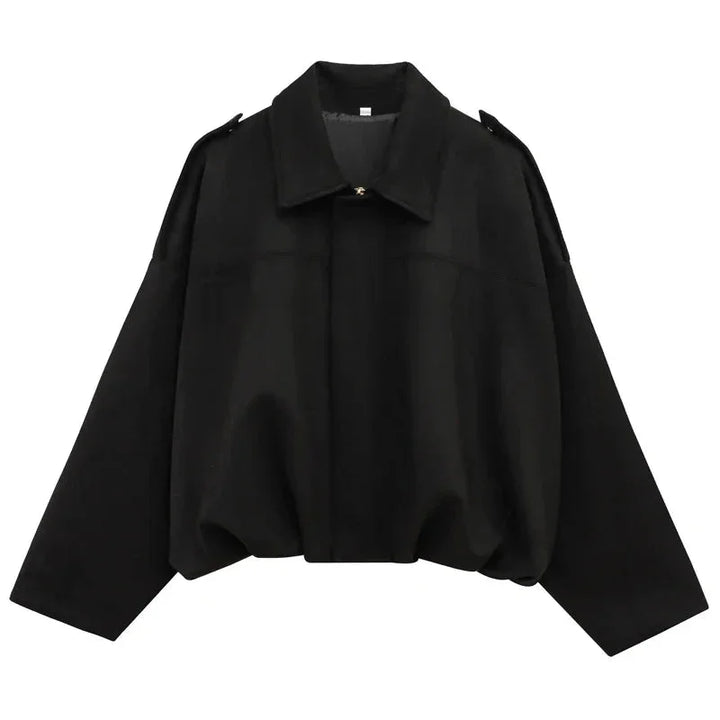 Oversized Suede Bomber Jacket for Women