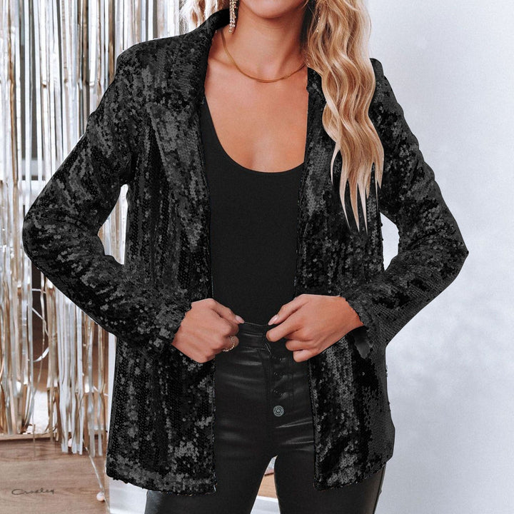 Sequin Open-Front Blazer for Women
