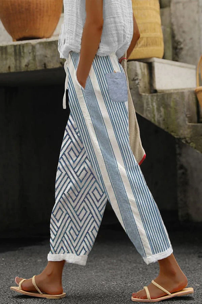 Drawstring Waist Wide Leg Pants for Women