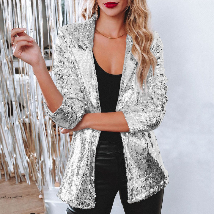 Sequin Open-Front Blazer for Women