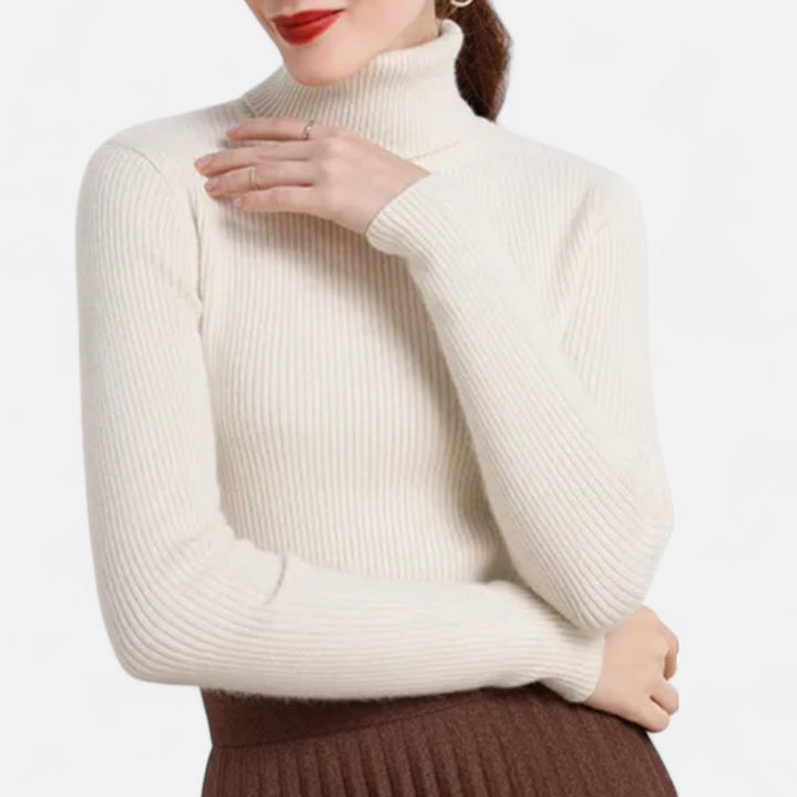 Ribbed Slim Fit Turtleneck Sweater for Women